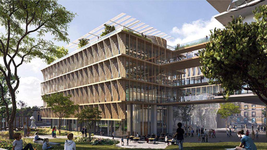 Renderització del Mercat del Peix, en el conjunt Ciutadella del Coneixement