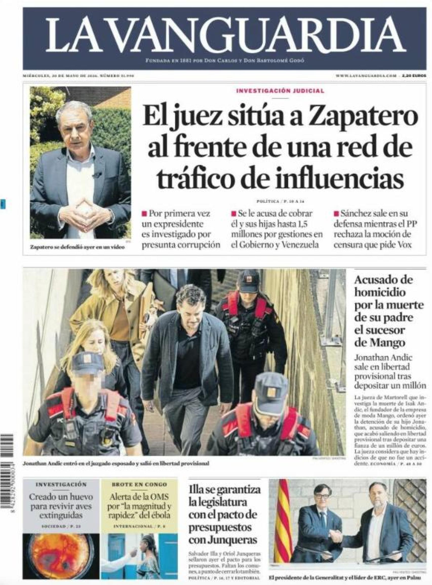Portada La Vanguardia 20 de maig