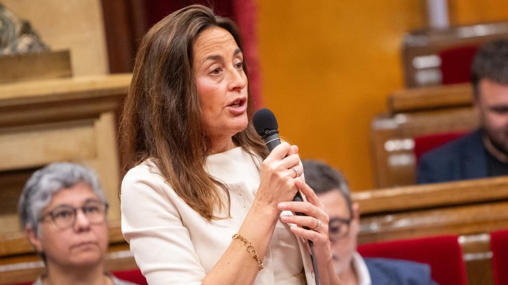 La consellera d'Educació de la Generalitat, Esther Niubó, intervé durant una sessió de control al Govern, al Parlament, a Barcelona