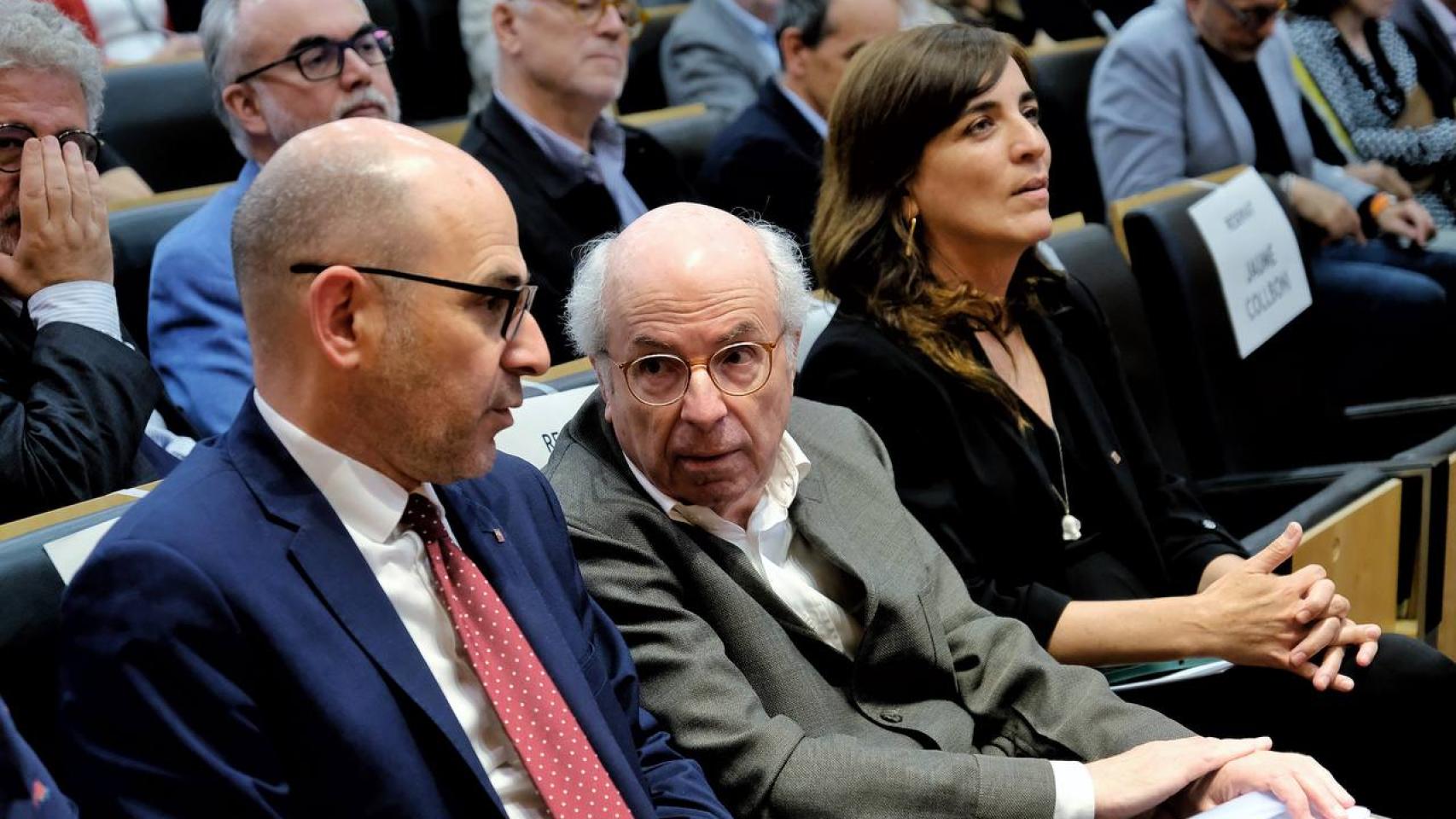 Jordi Camí (c), gerente del PRBB, en el acto oficial del 20 aniversario del Parque científico