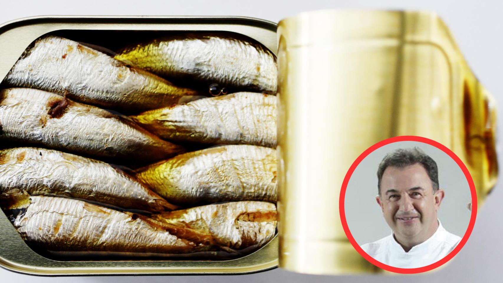 Martín Berasategui y lata de sardinas