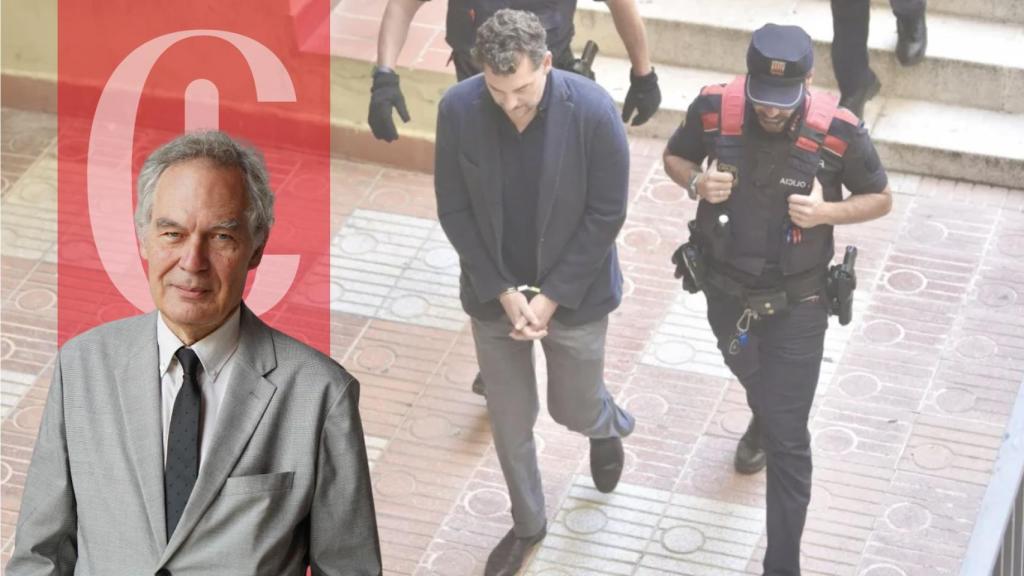Ignacio Vidal-Folch y una imagen de la detención de Jonathan Andic