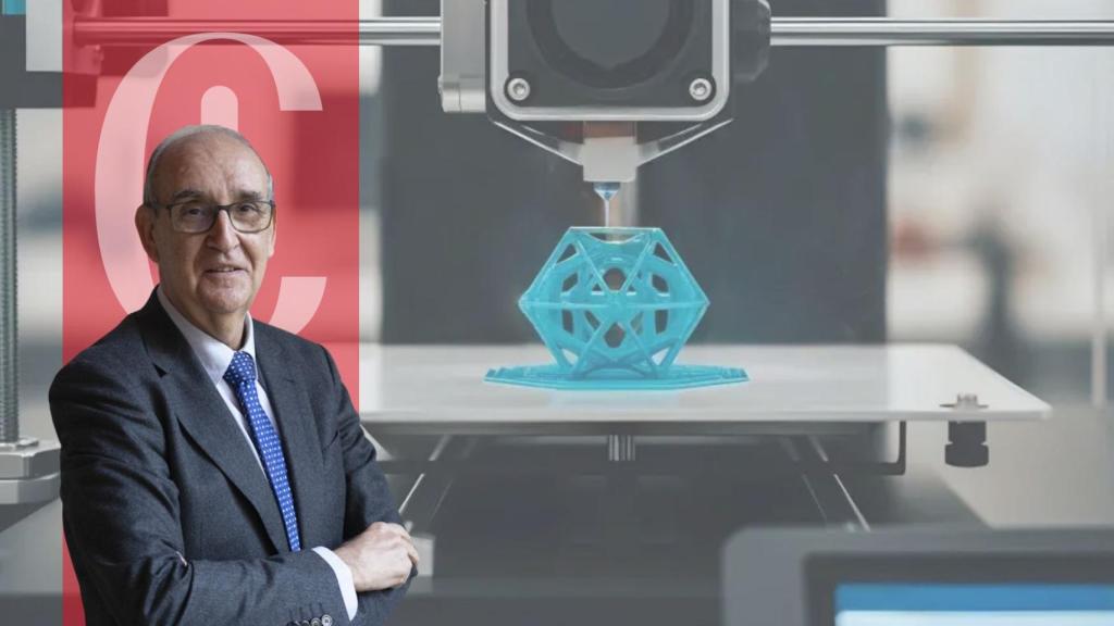 Toni Garrell y una impresora 3D
