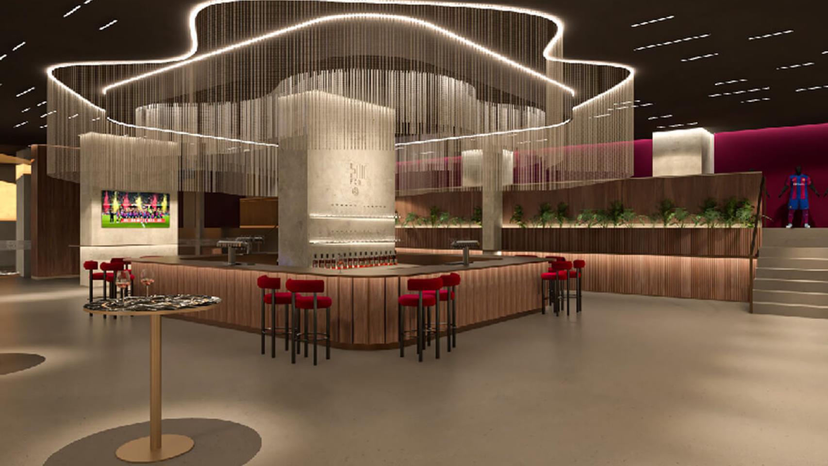 Un render de un 'hub' del Espai Barça