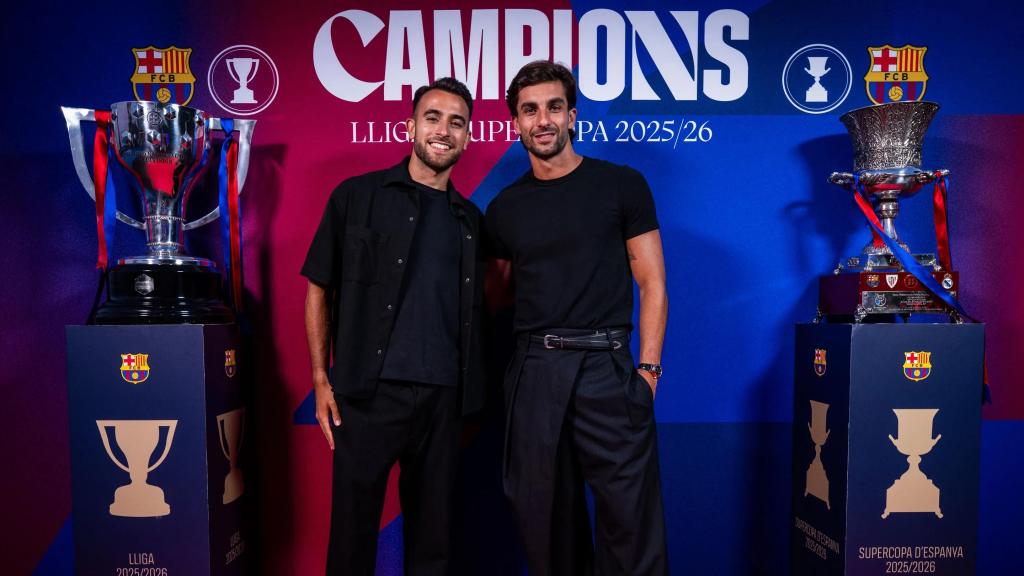 Éric García y Ferran Torres llegan a la cena de final de temporada del Barça