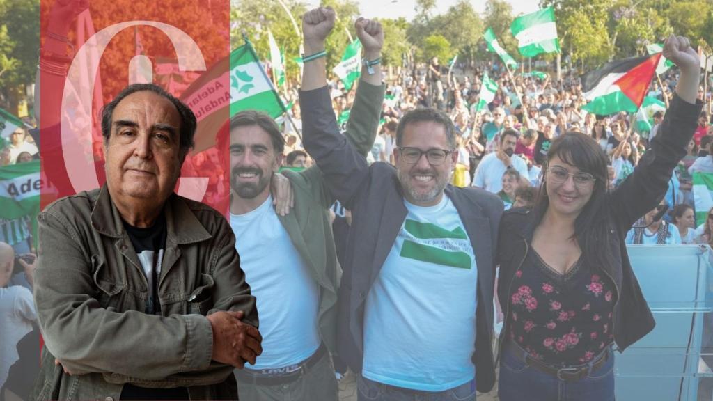 Ramón de España y varios de los dirigentes de Adelante Andalucía