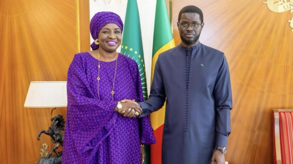 El presidente de Senegal, con Aminata Touré
