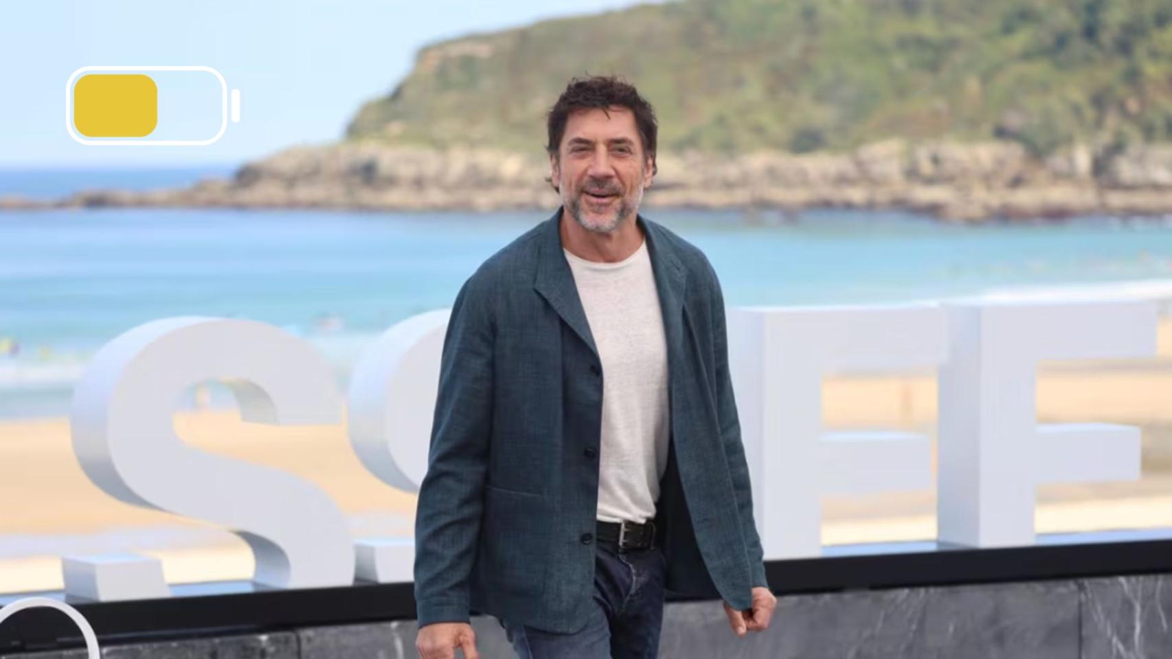 Javier Bardem en el Festival de San Sebastián antes de recoger el Premio Donostia 2023