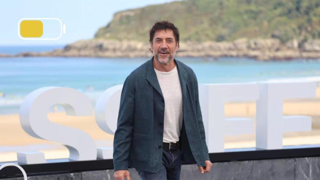 Javier Bardem en el Festival de San Sebastián antes de recoger el Premio Donostia 2023