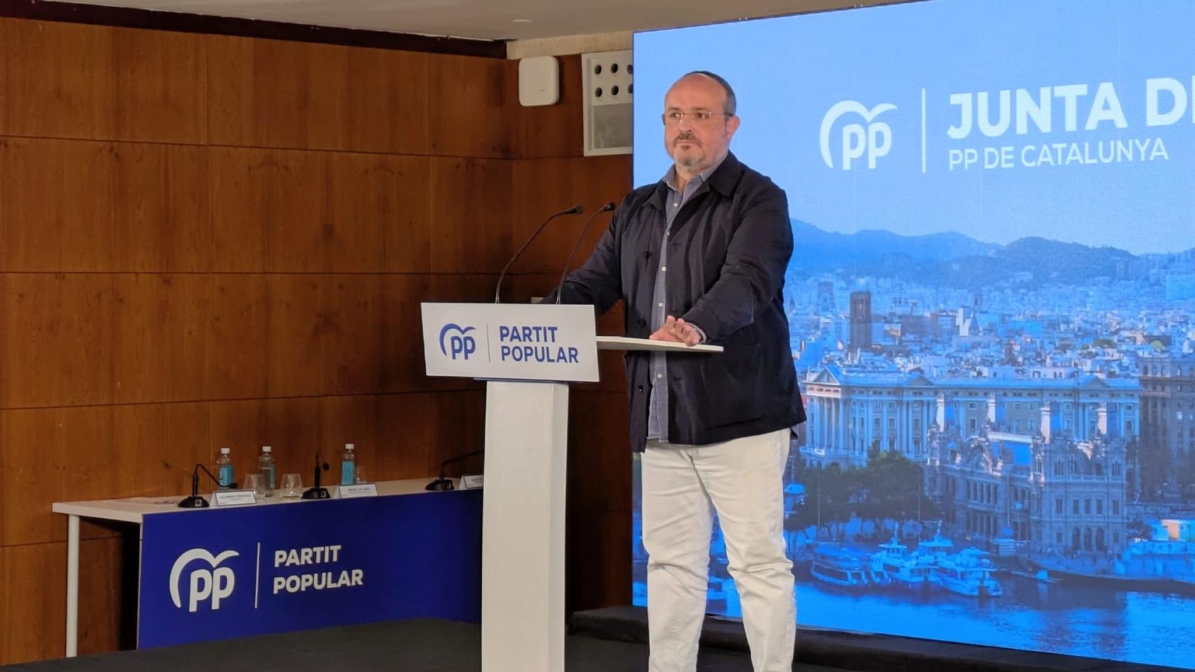 El presidente del PP de Catalunya, Alejandro Fernández