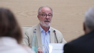 El presidente del CTESC, Ciriaco Hidalgo, en el Parlament