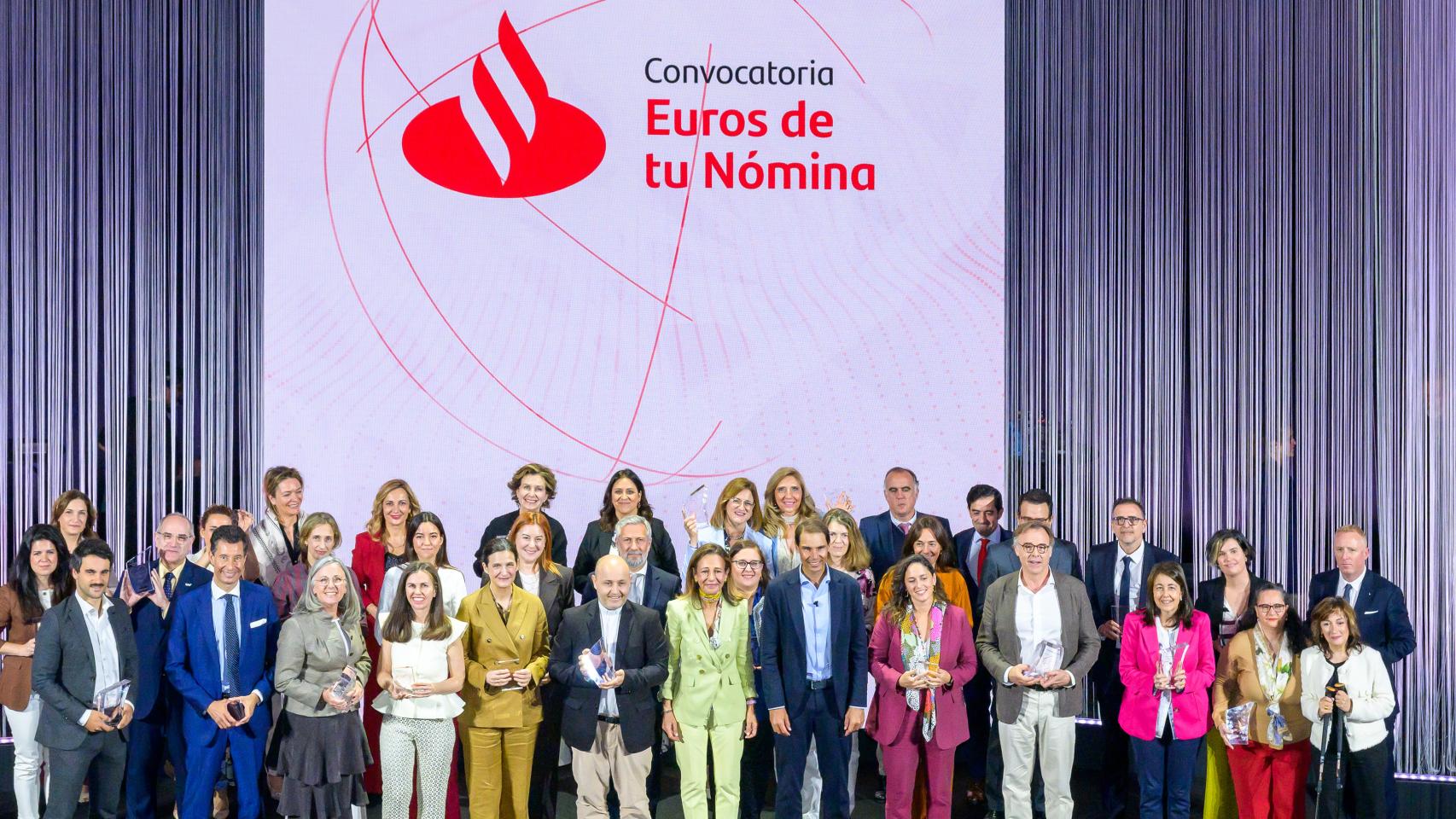Representantes de los Proyectos premiados en la Convocatoria Euros de tu Nómina 