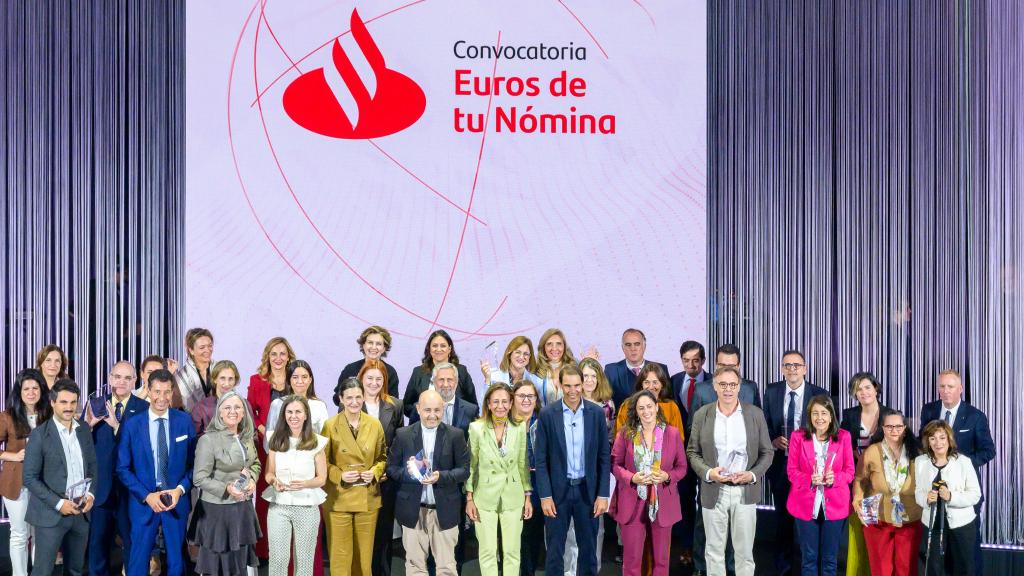 Representantes de los Proyectos premiados en la Convocatoria Euros de tu Nómina 