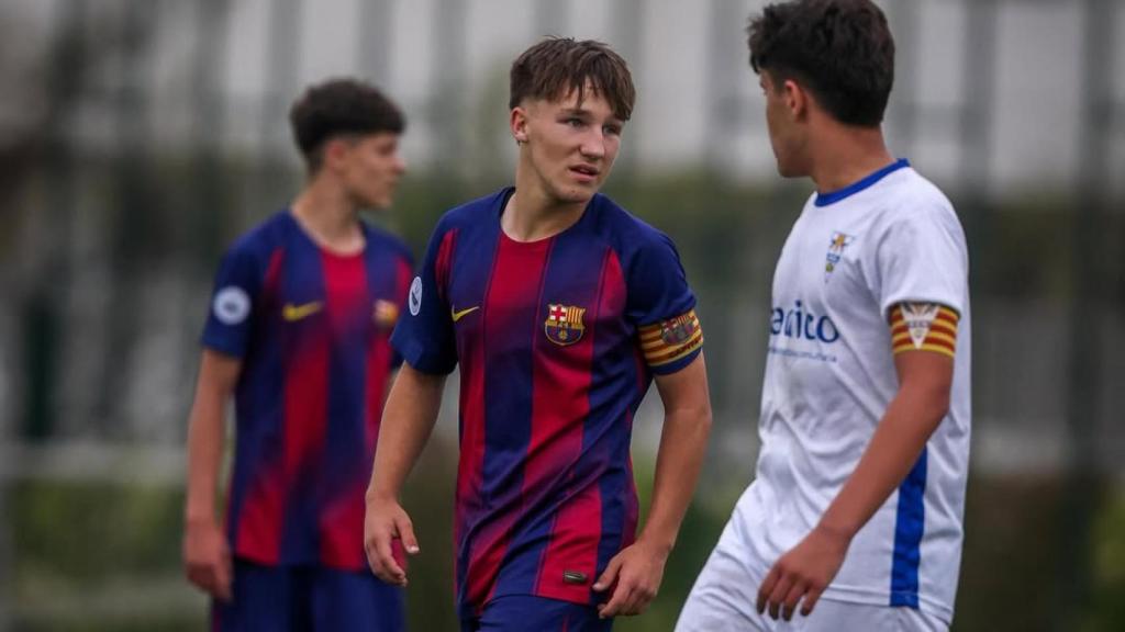 Hugo Garcés, futbolista del cadet A del Barça