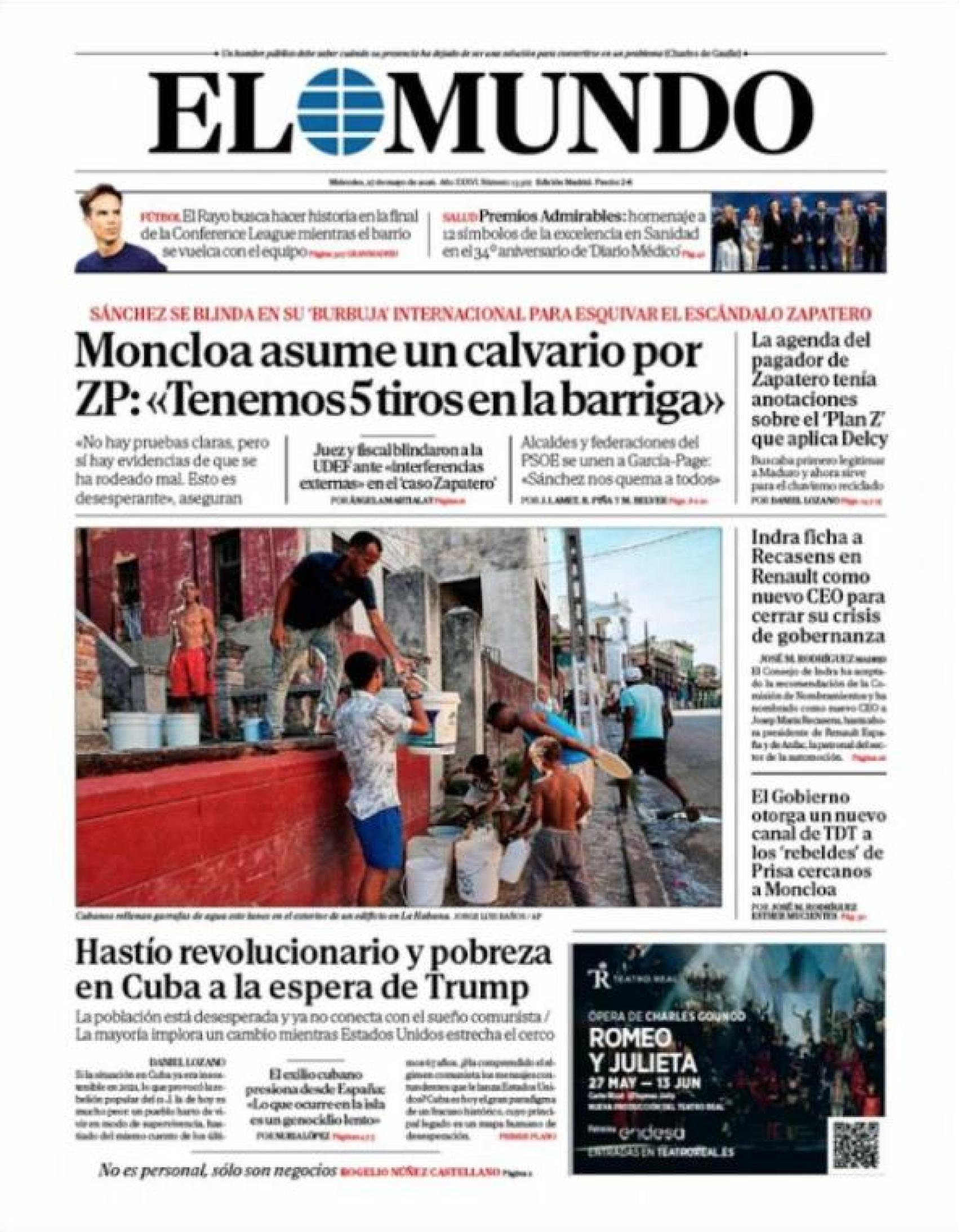 Portada El Mundo 27 de maig