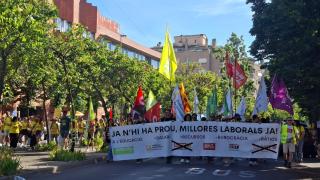 Manifestación de docentes en Tarragona