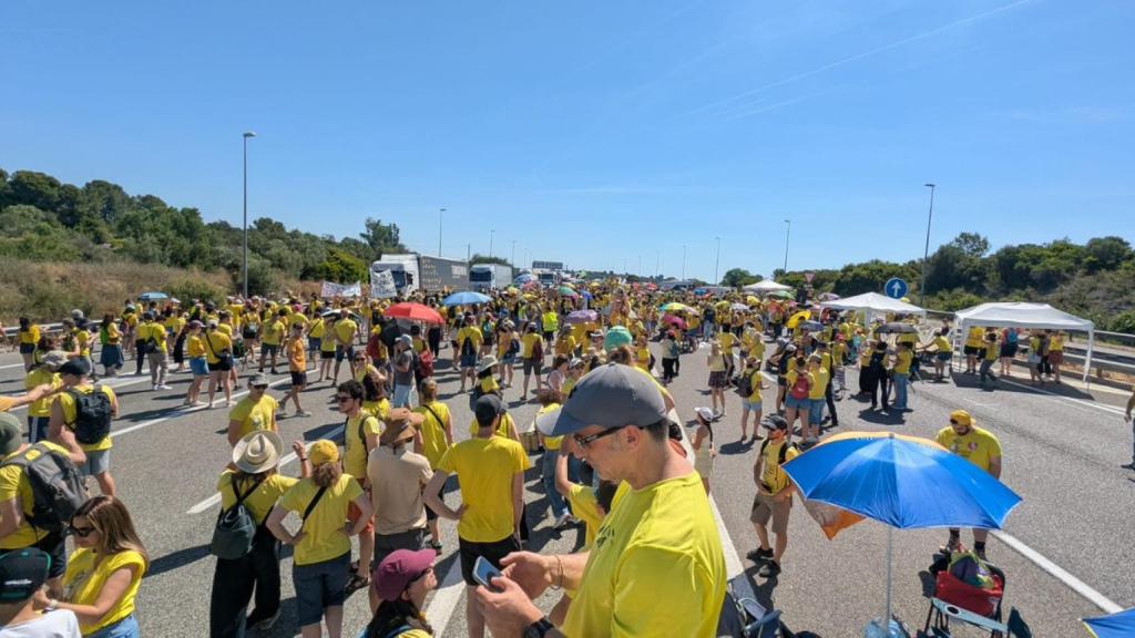 Tall de trànsit a l’AP-7 dels docents catalans aquest dimecres