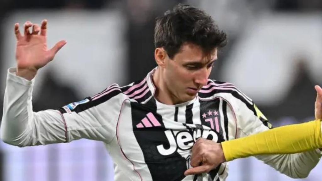 Andrea Cambiaso, en un partit de la Juventus