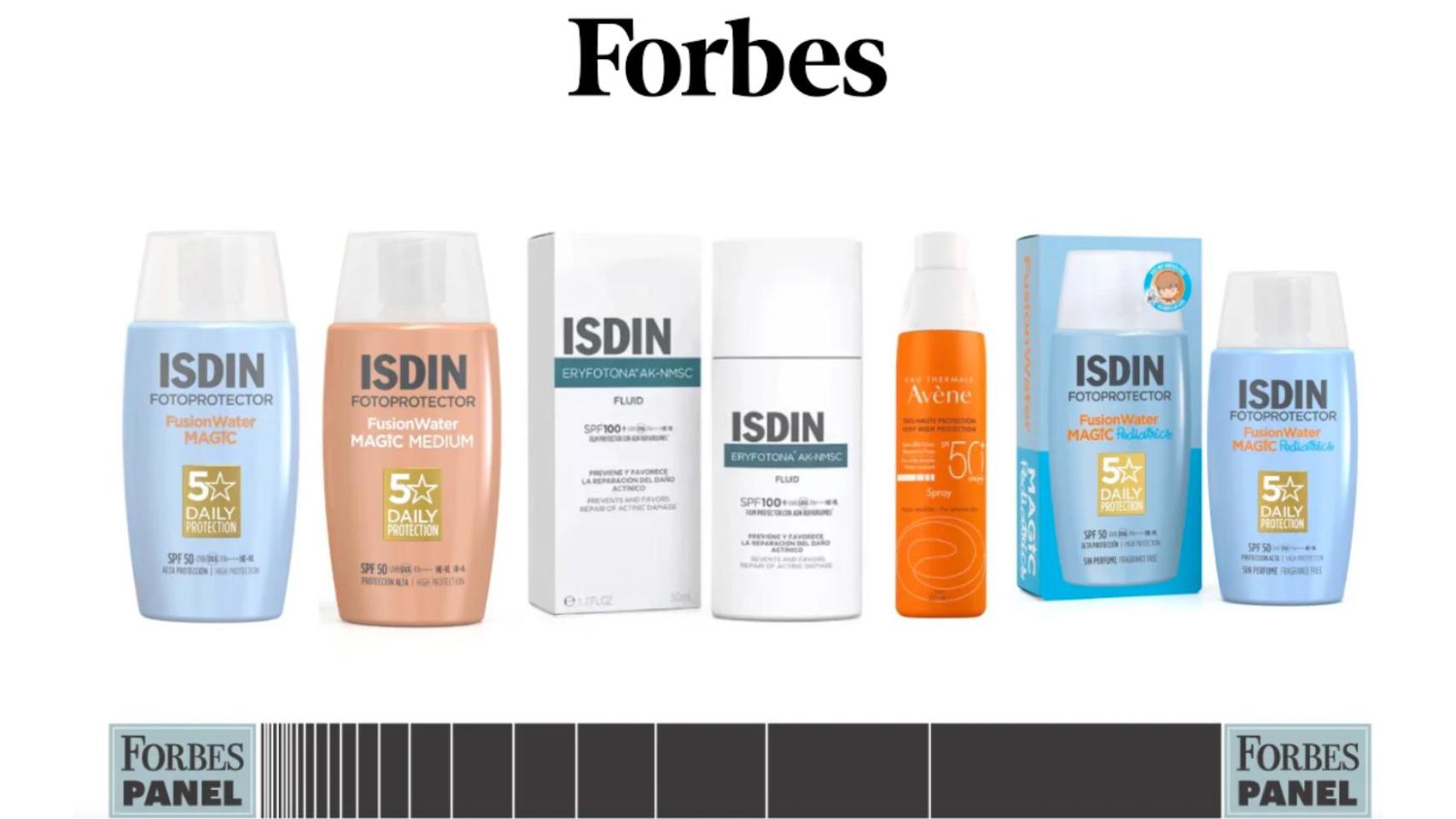 Panel de Forbes de mejores fotoprotectores