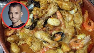 Dabiz Muñoz y plato de mar y montaña