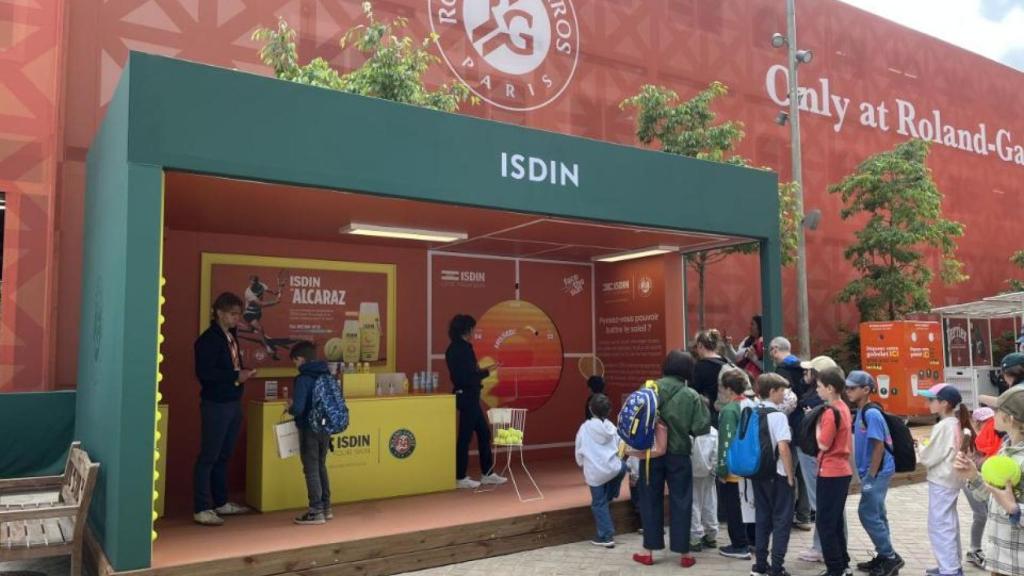 El estand de ISDIN en el Roland-Garros