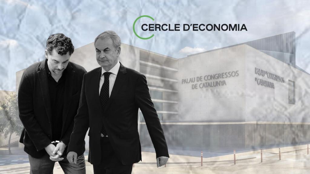 Fotomontaje de Johnatan Andic y José Luis Rodríguez Zapatero, junto a logo del Cercle d'Economia