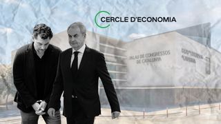 Fotomontaje de Johnatan Andic y José Luis Rodríguez Zapatero, junto a logo del Cercle d'Economia