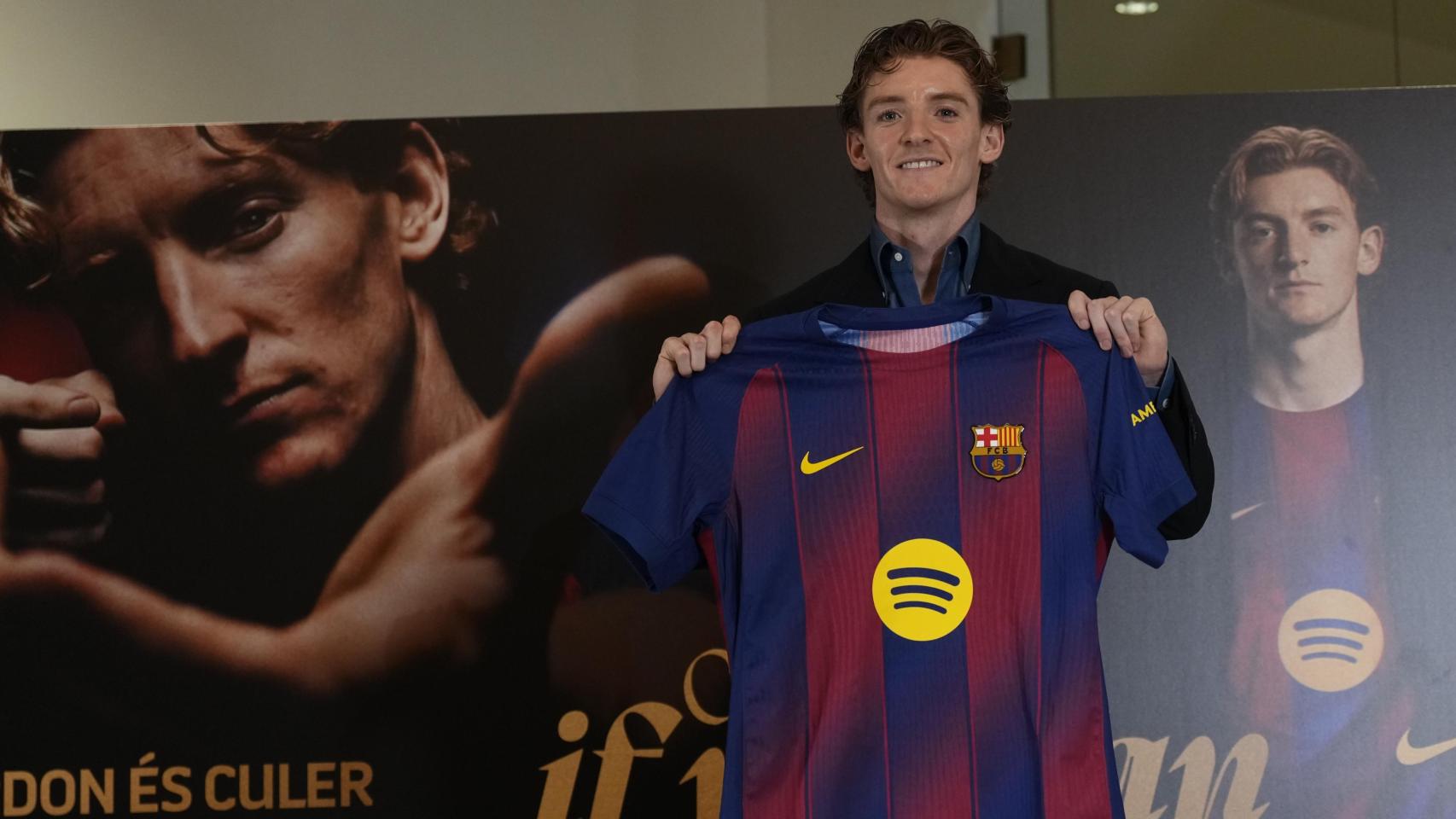 Anthony Gordon, en su primera rueda de prensa como jugador del Barça 