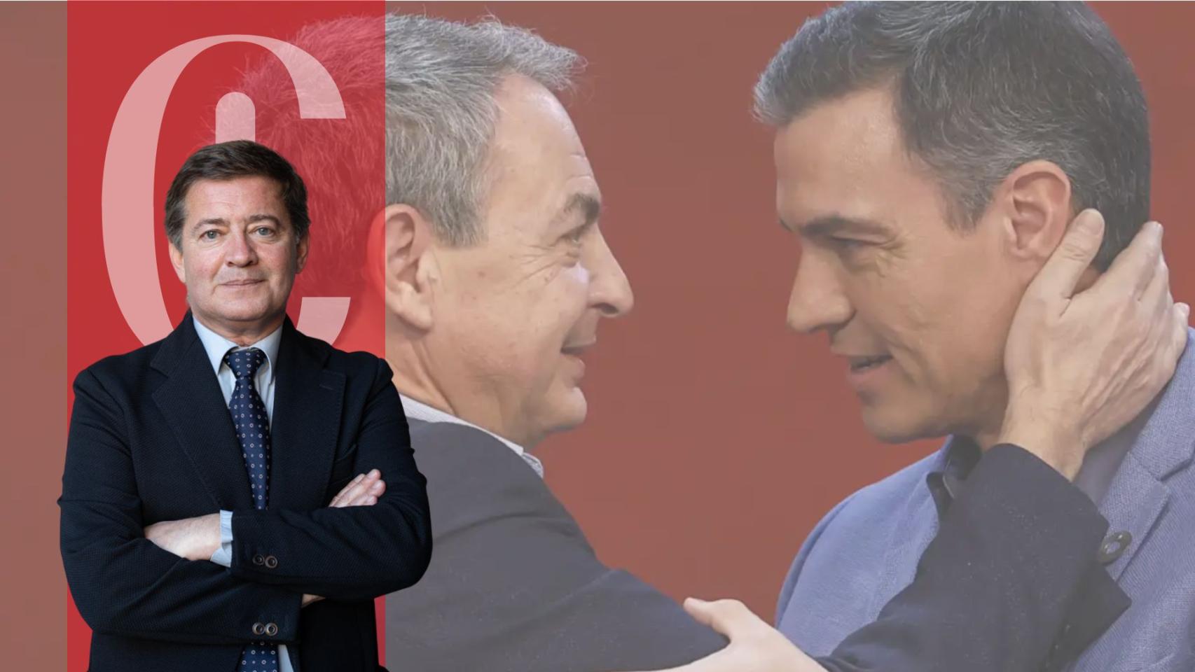 Pedro Sánchez y José Luis Rodríguez Zapatero, en la clausura de la Internacional Socialista