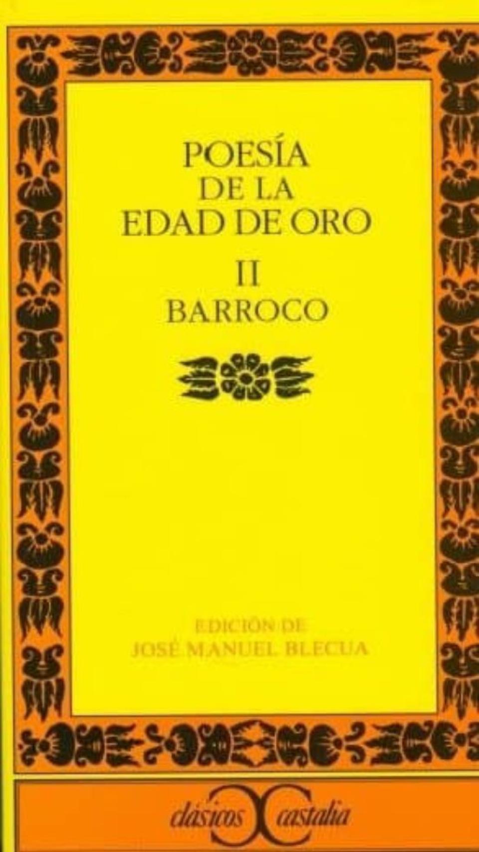 Llibre de José Manuel Blecua, sobre el Barroc