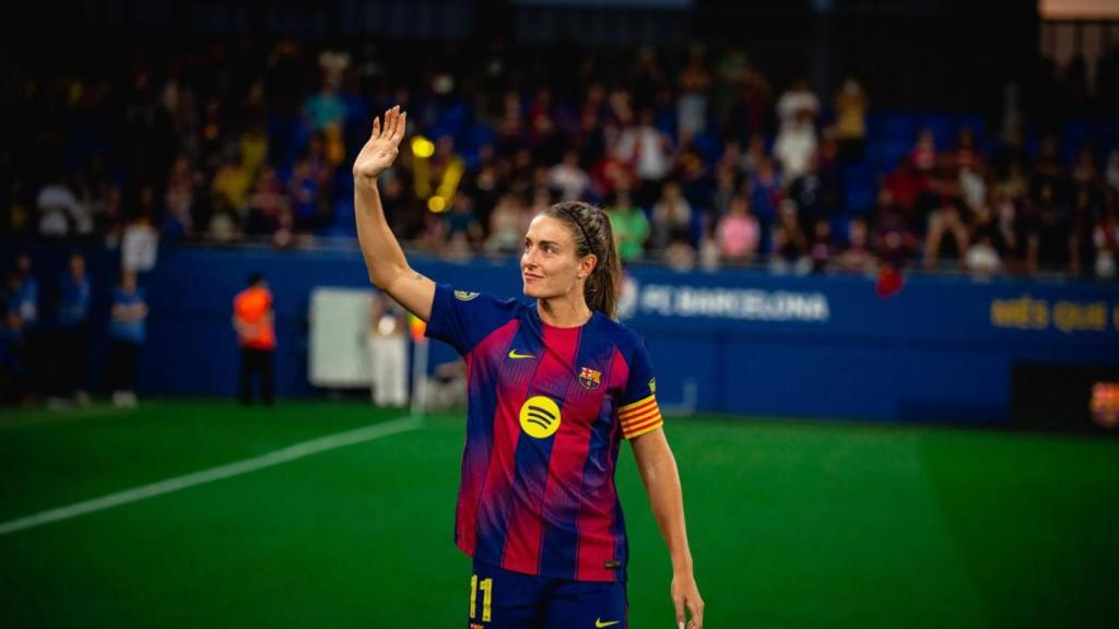 Alexia Putellas, en su despedida del Estadi Johan Cruyff con el Barça Femenino