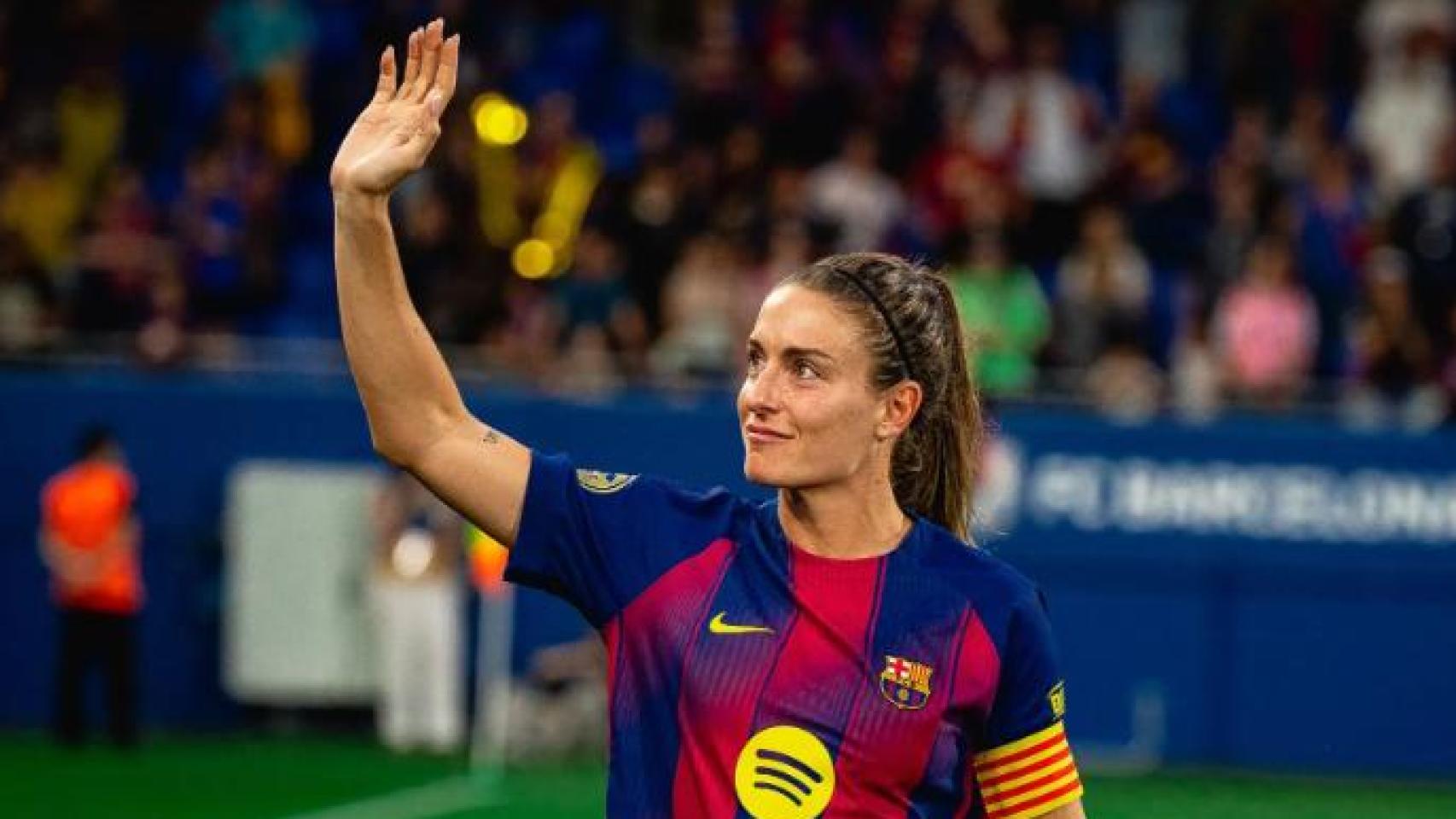 Alexia Putellas, en su despedida del Estadi Johan Cruyff con el Barça Femenino