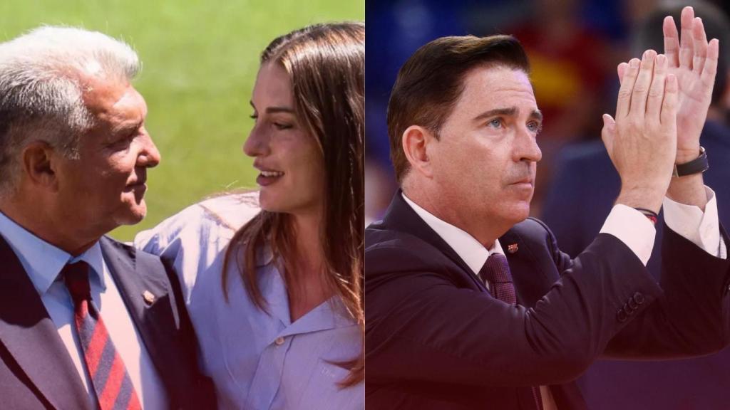 Joan Laporta, Alexia Putellas y Xavi Pascual, en un fotomontaje