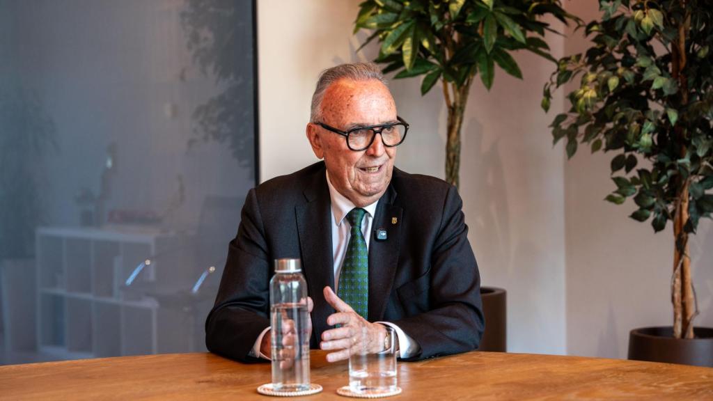 Joan Gaspart, en las oficinas de Crónica Global, durante una entrevista para Culemanía