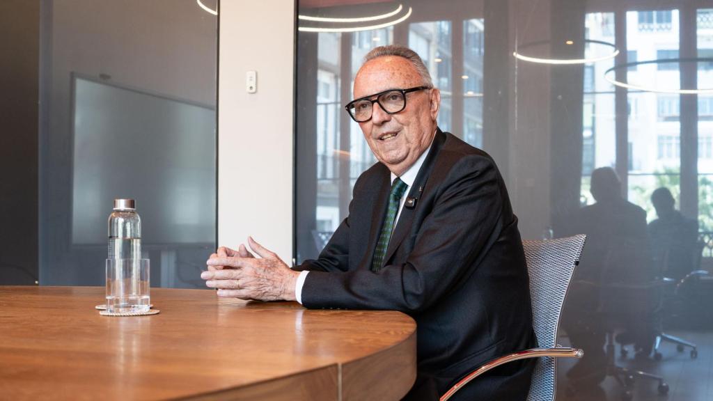 Joan Gaspart, en las oficinas de Crónica Global, durante una entrevista para Culemanía
