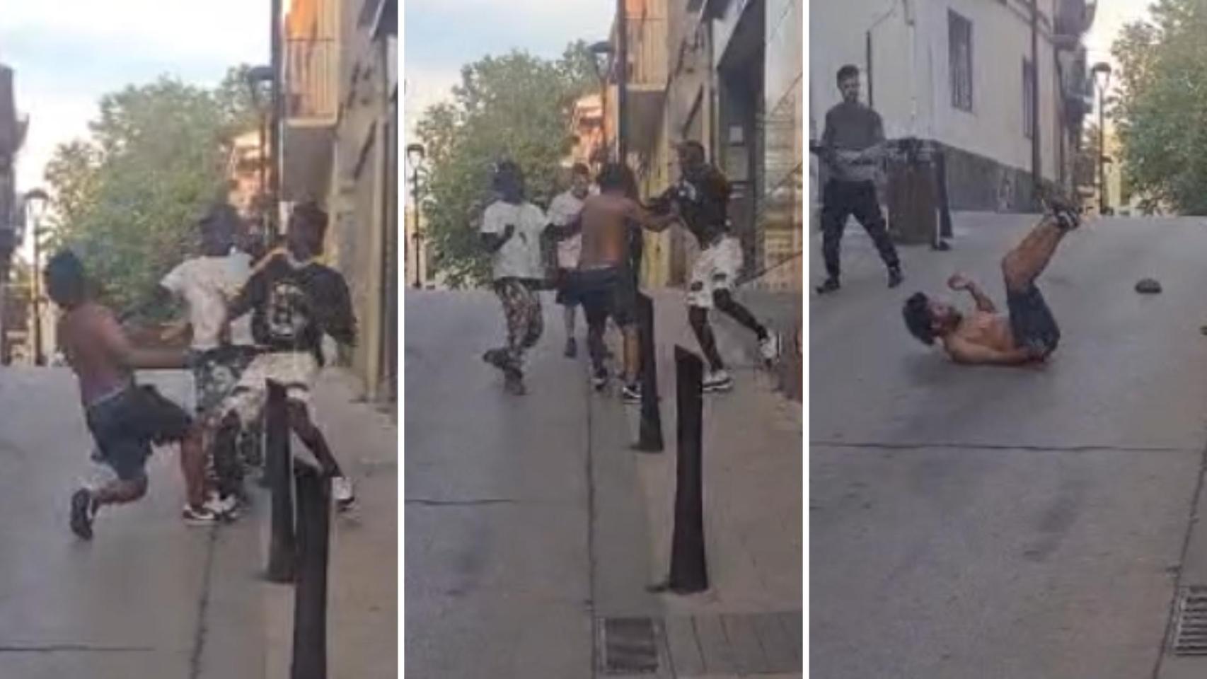Secuencia de la agresión entre okupas en Llinars del Vallès
