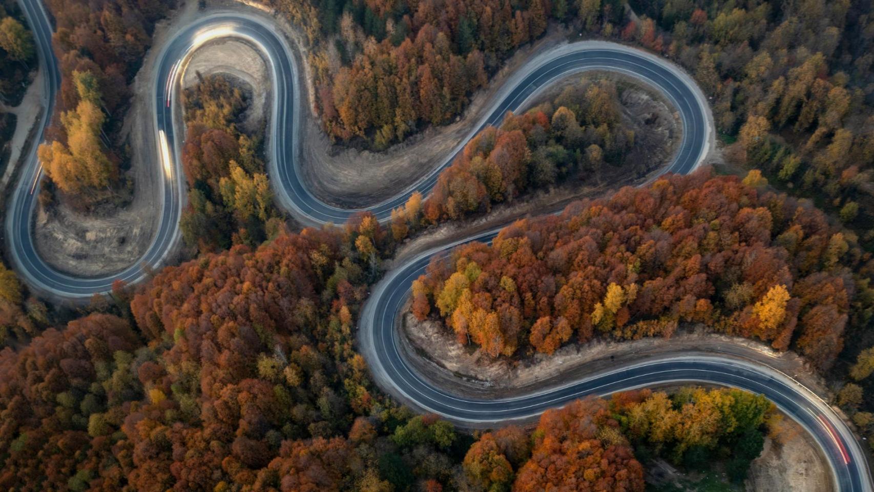 Carretera con curvas