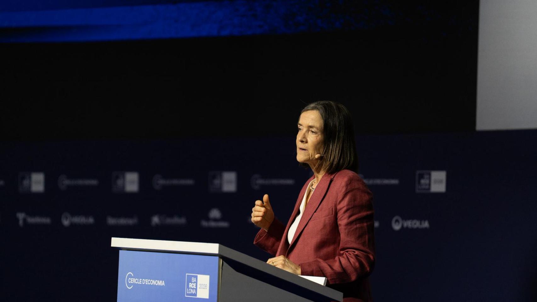 Teresa Garcia-Milà durante la inauguración de la Reunión anual del Cercle