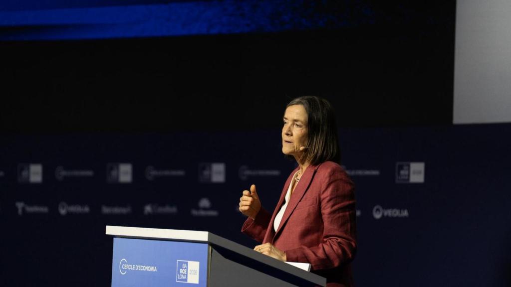 Teresa Garcia-Milà durante la inauguración de la Reunión anual del Cercle