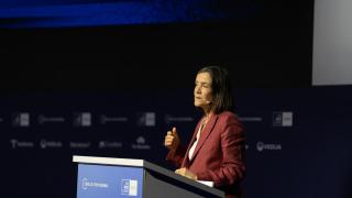 Teresa Garcia-Milà durante la inauguración de la Reunión anual del Cercle