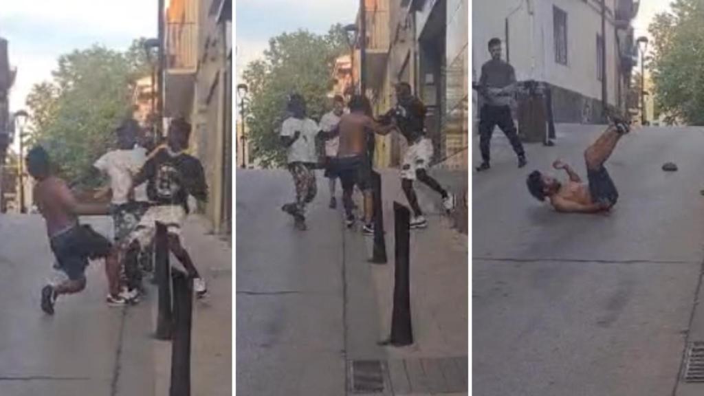 Secuencia de la agresión entre okupas en Llinars del Vallès