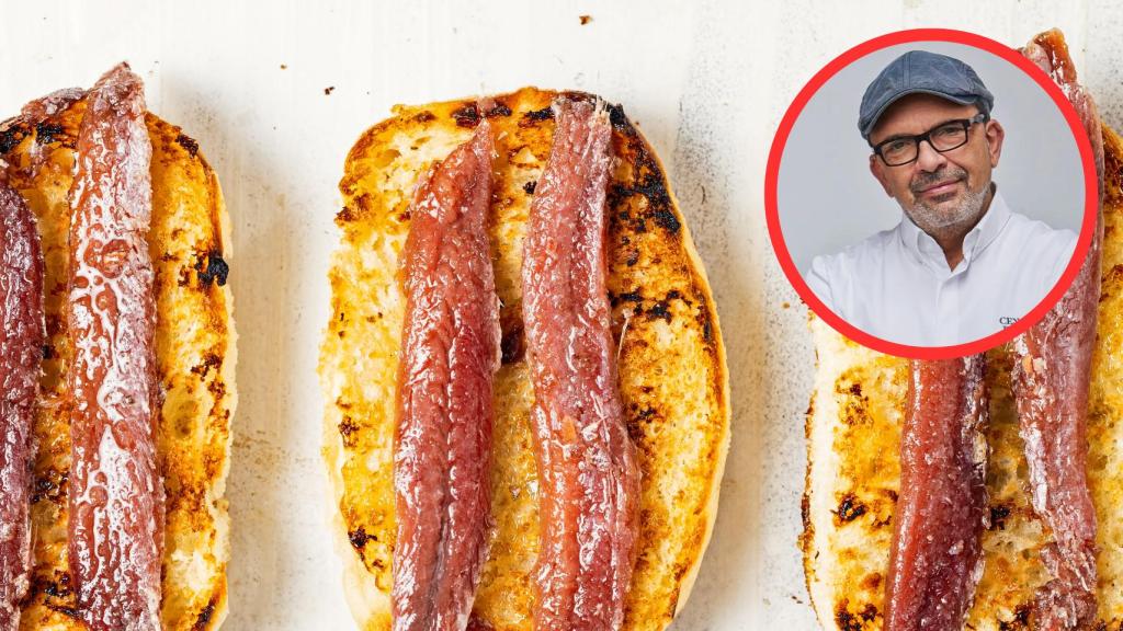 Jesús Sánchez y lata de anchoas