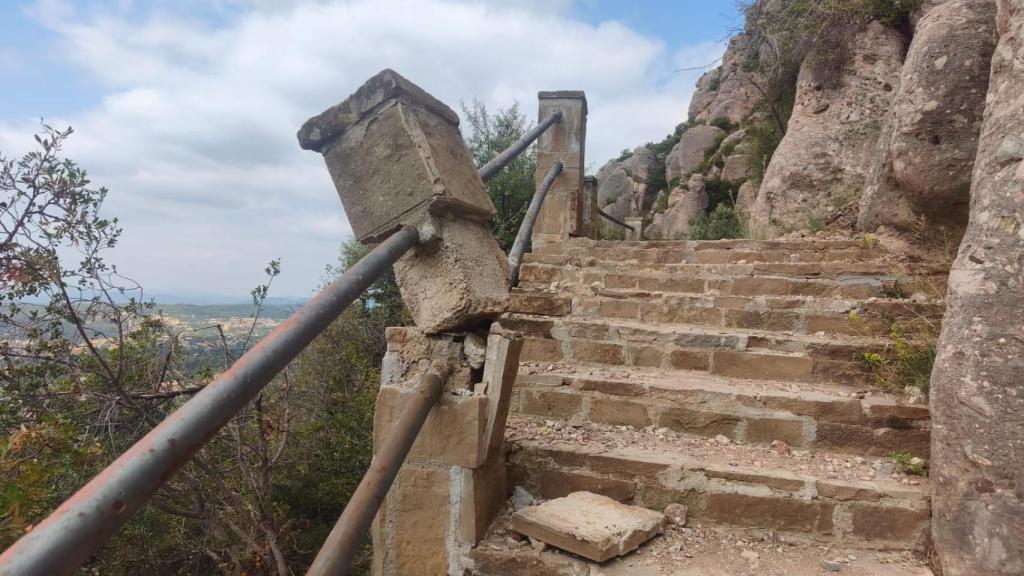Estat del sender tancat als excursionistes