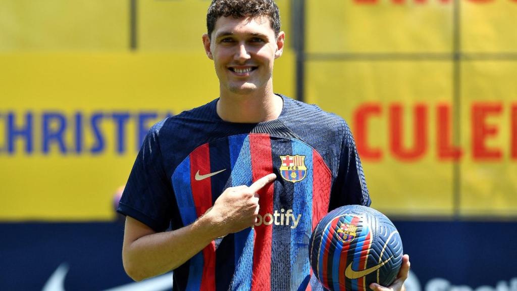 Andreas Christensen, molt somrient en la seva presentació com a nou jugador del Barça