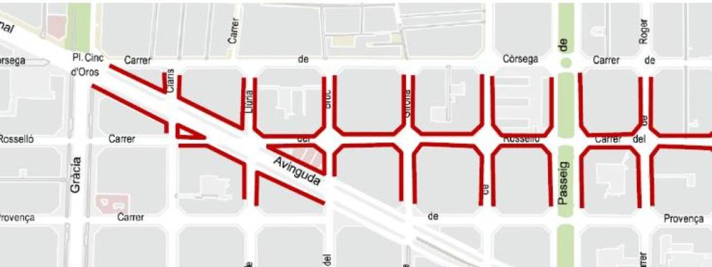 Mapa dels carrers tancats a l’Eixample per la visita del Papa a Barcelona
