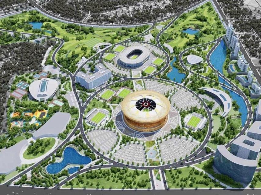Un render del Trong Dong Stadium, en Vietnam