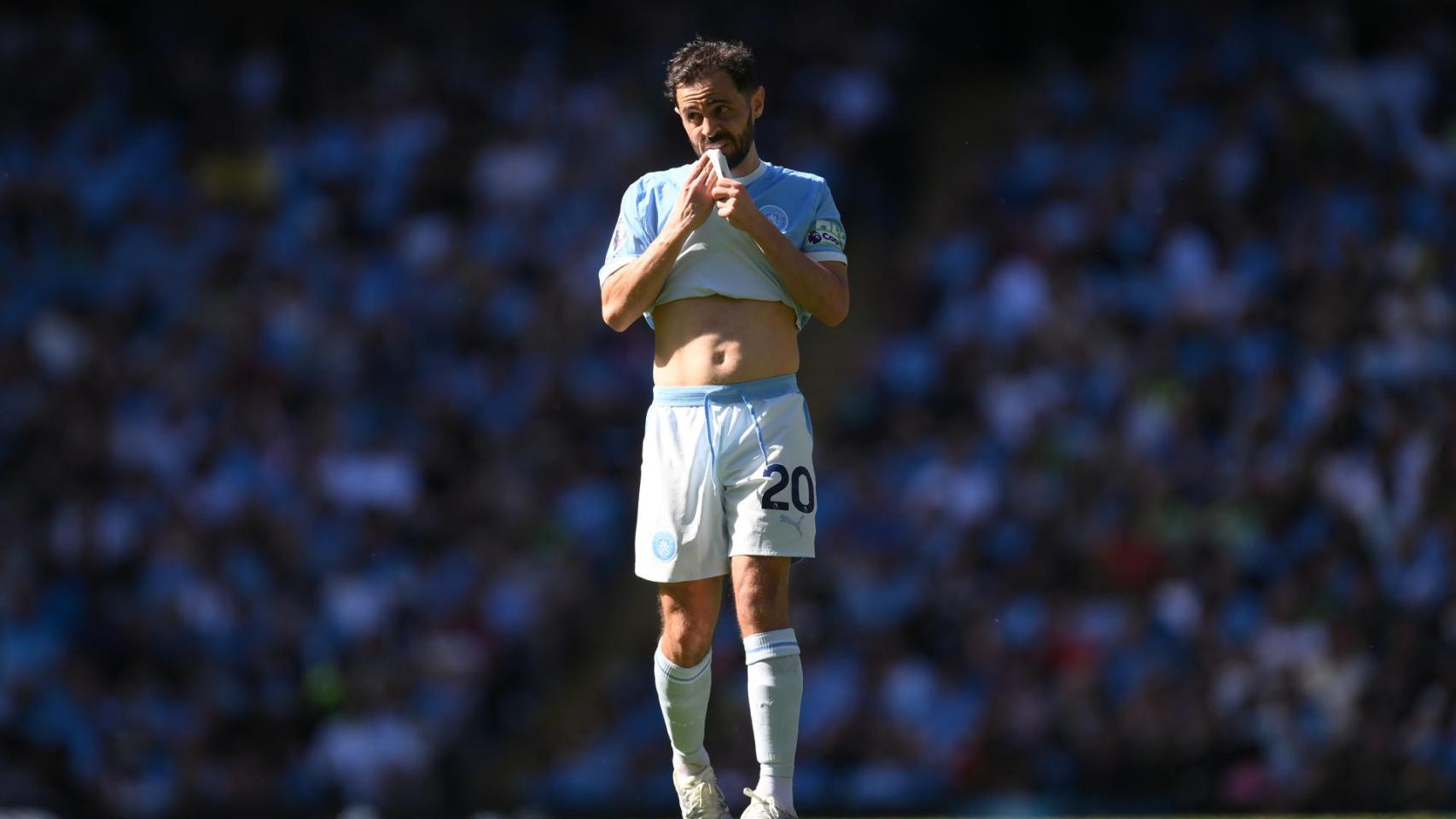 Bernardo Silva, durante el Manchester City-Aston Villa