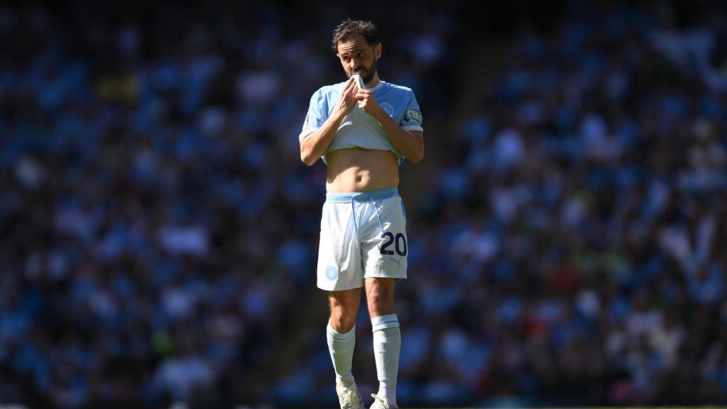 Bernardo Silva, durante el Manchester City-Aston Villa