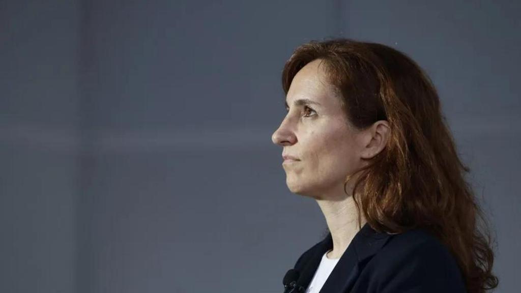 La ministra de Sanidad, Mónica García, en una comparecencia pública