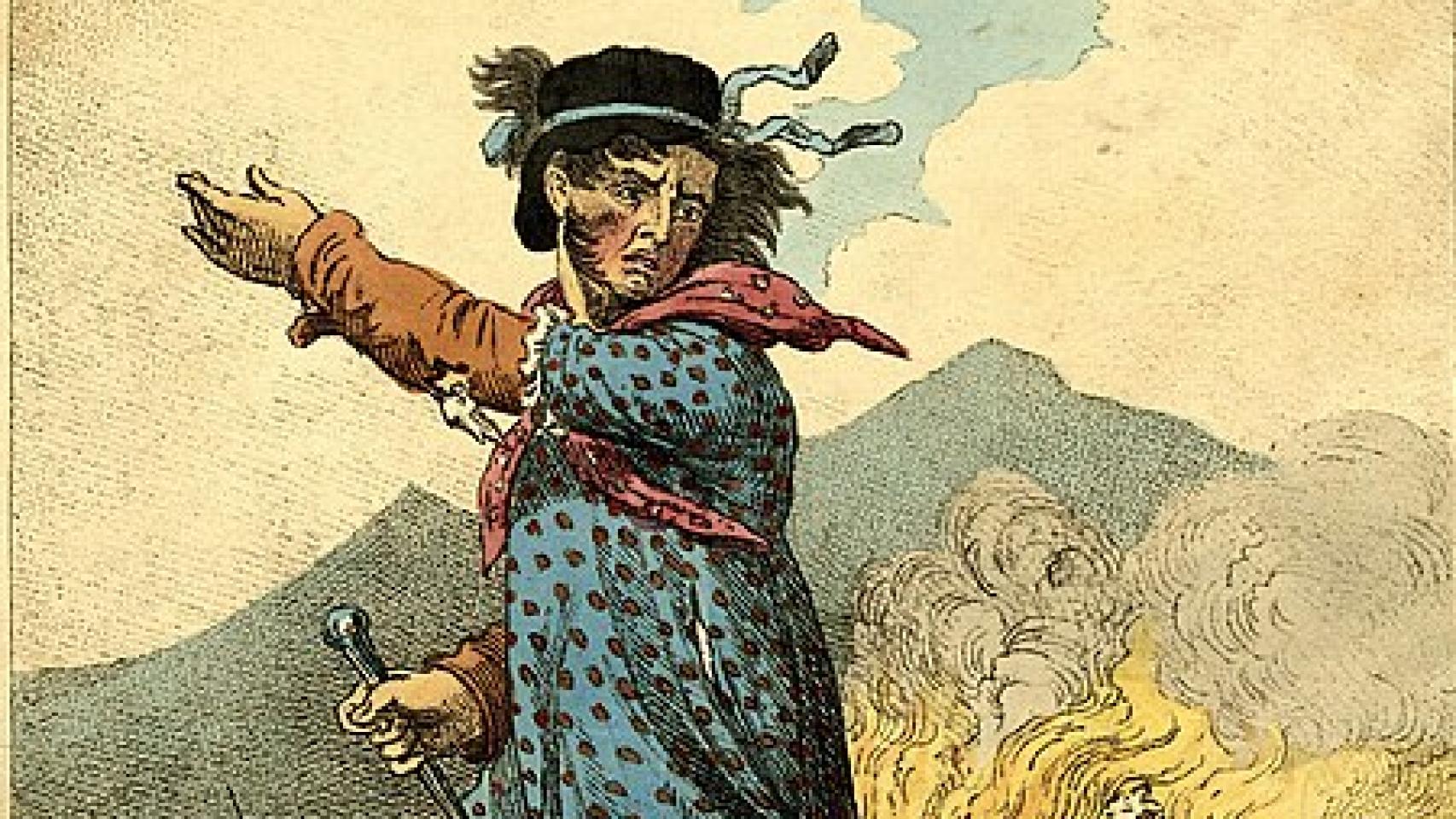 El líder de los luditas, grabado de 1813